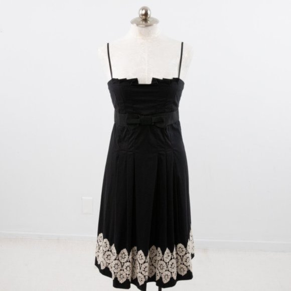 Robert Rodriguez 8 Pleated Babydoll Dress Black - Picture 7 of 7